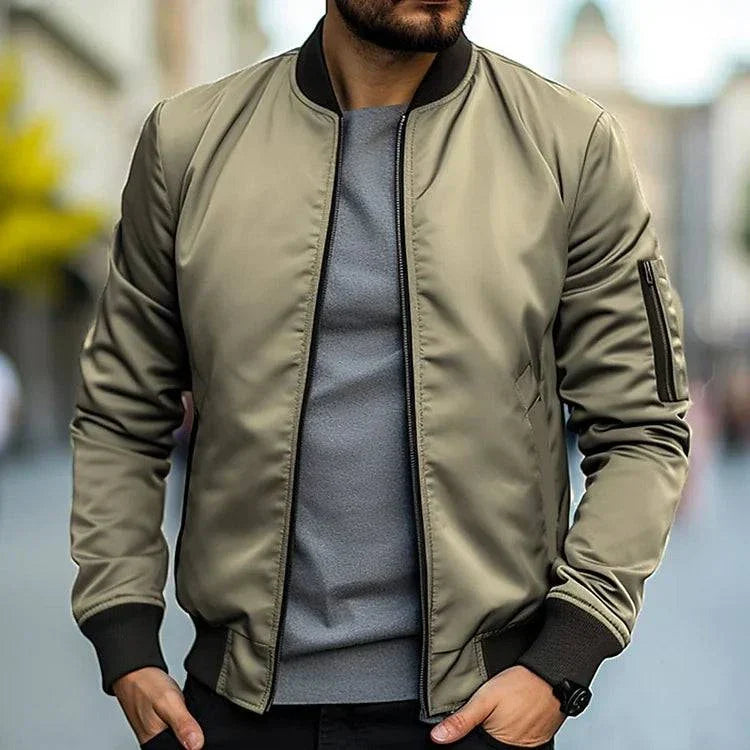 Men's Zip-Up Bomber Jacket | Classic Everyday Style