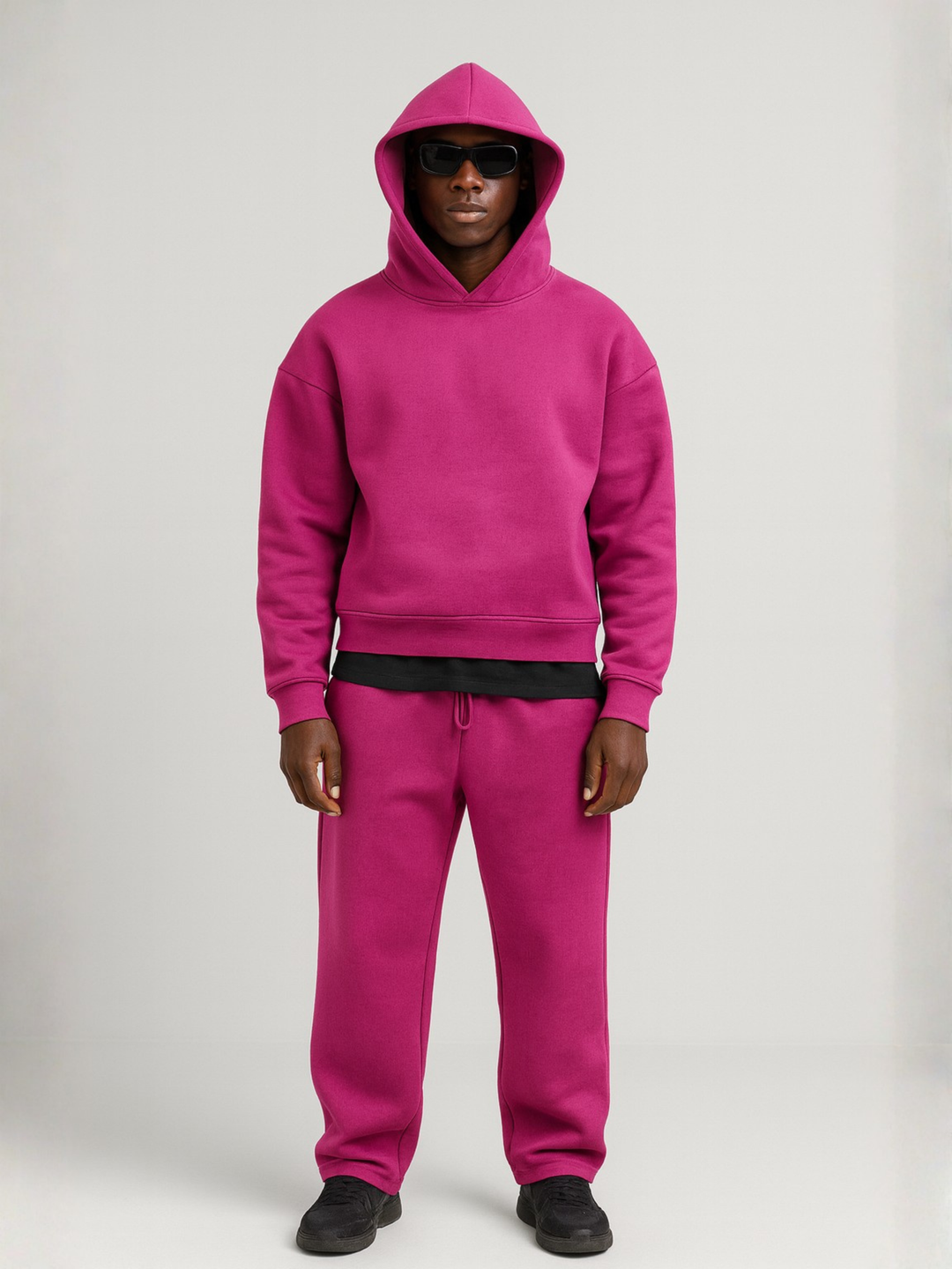 Men's Oversized Hoodie and Jogger Set — Relaxed Fit Casual Tracksuit