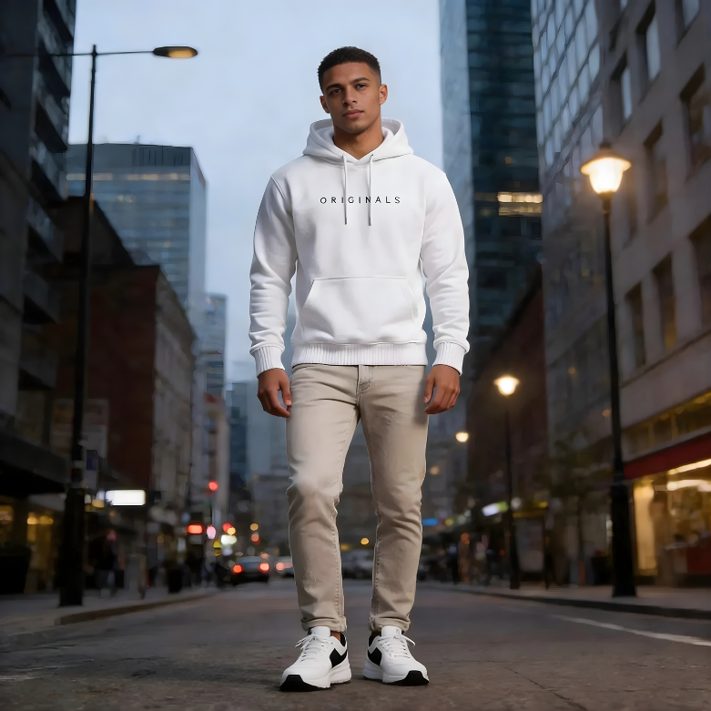 Men's Hooded Sweatshirt — Modern Fit Casual Everyday Hoodie