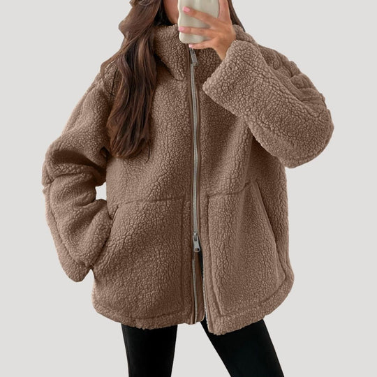 Women's Teddy Fleece Jacket | Zip-Up Winter Jacket with Cosy Fit