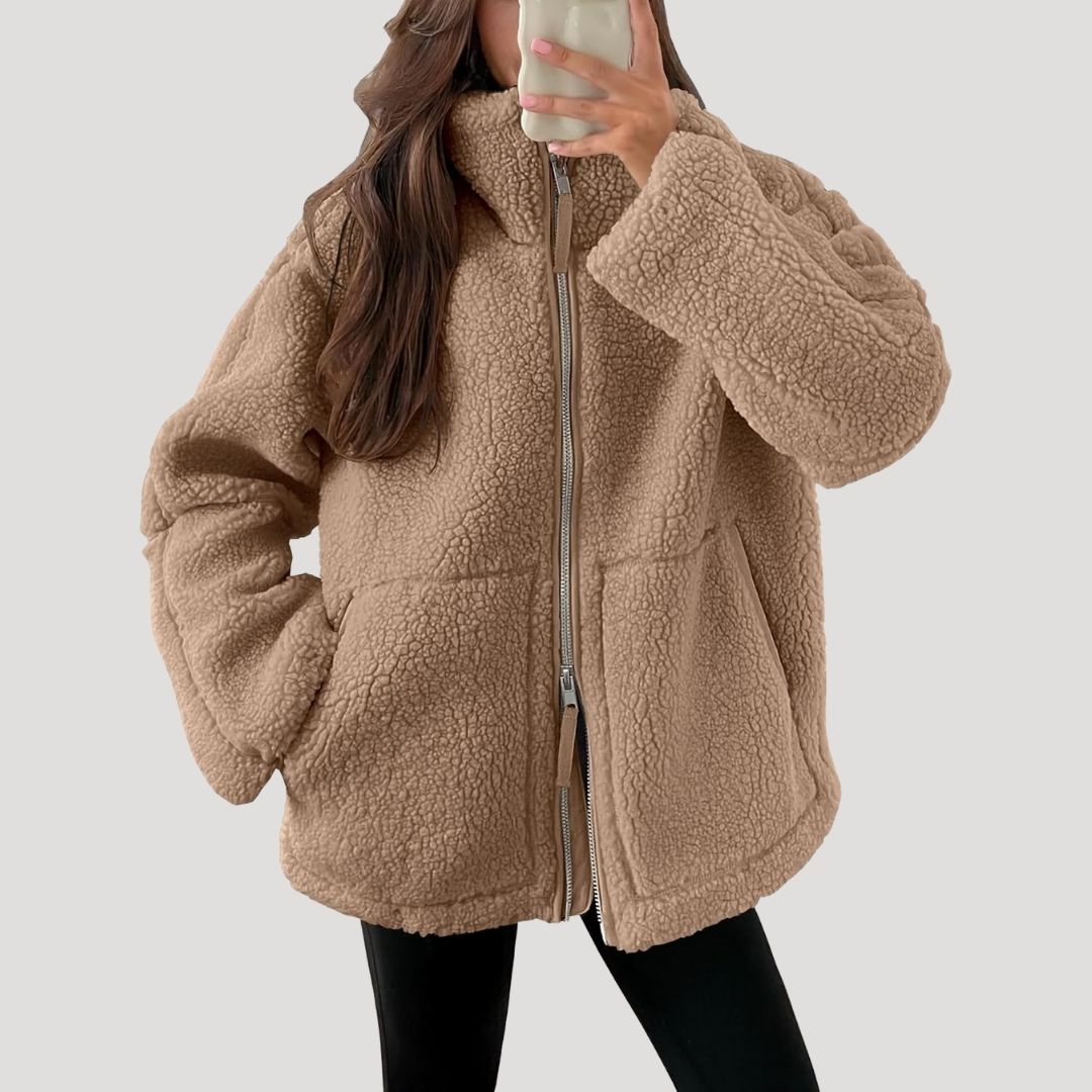Women's Teddy Fleece Jacket | Zip-Up Winter Jacket with Cosy Fit