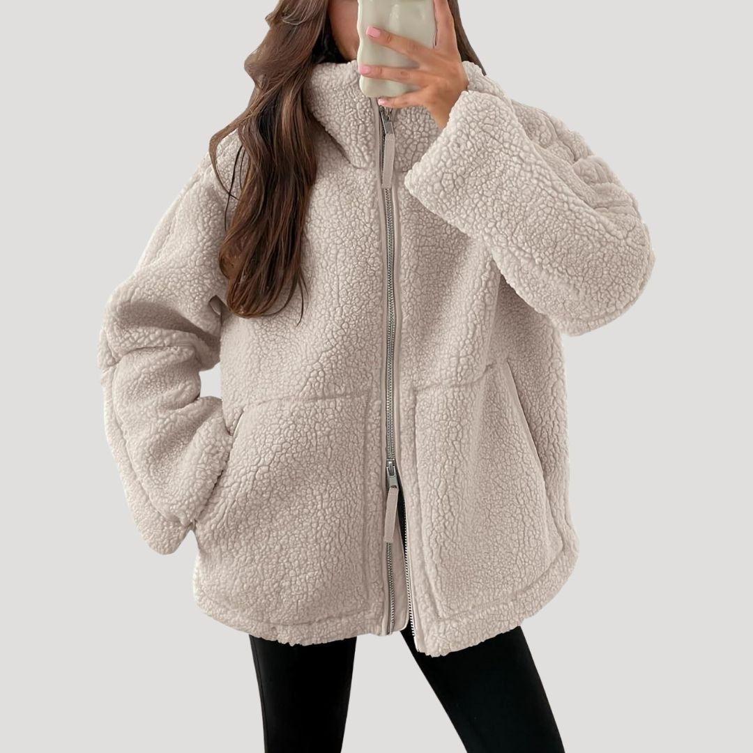 Women's Teddy Fleece Jacket | Zip-Up Winter Jacket with Cosy Fit