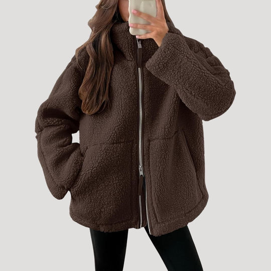 Women's Teddy Fleece Jacket | Zip-Up Winter Jacket with Cosy Fit