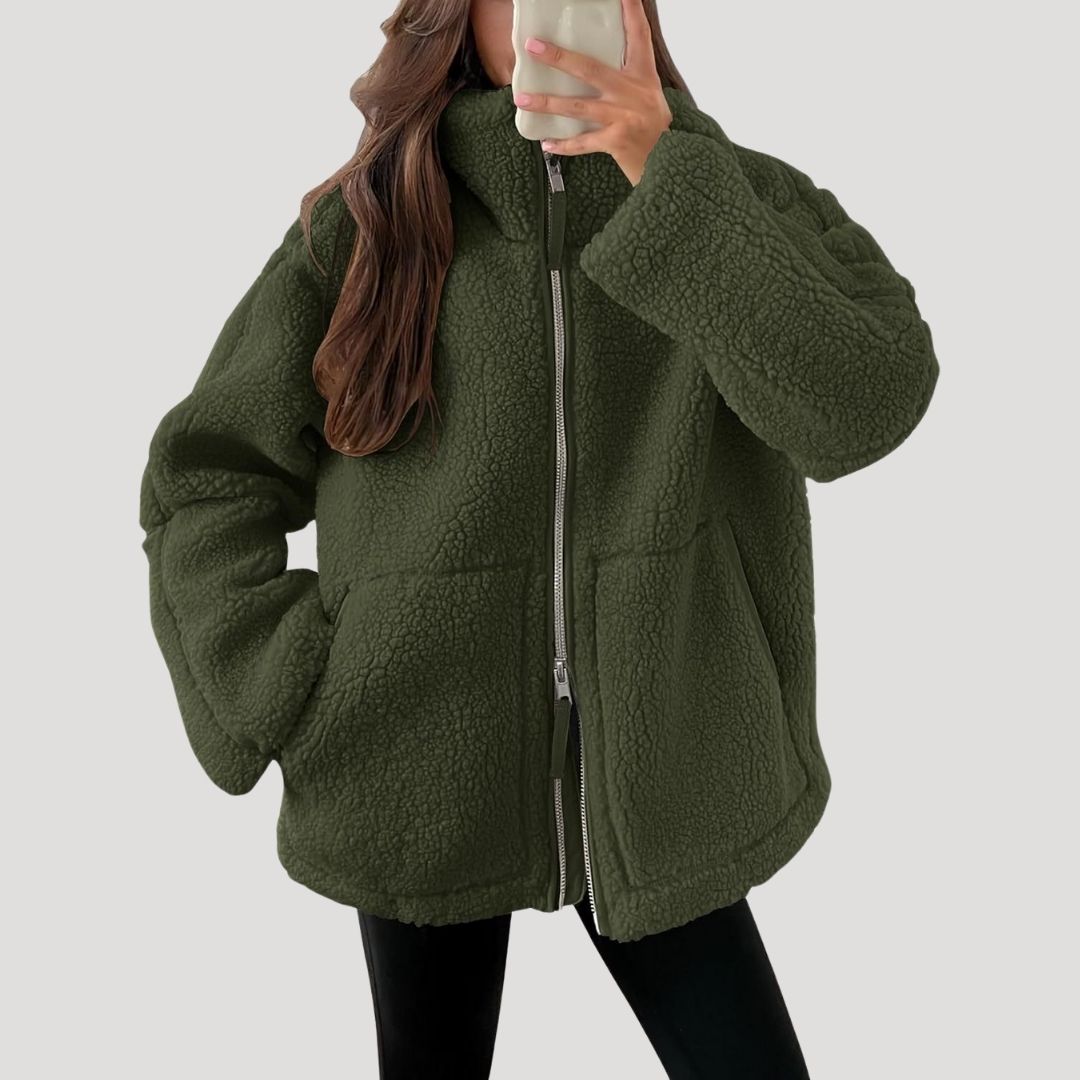 Women's Teddy Fleece Jacket | Zip-Up Winter Jacket with Cosy Fit