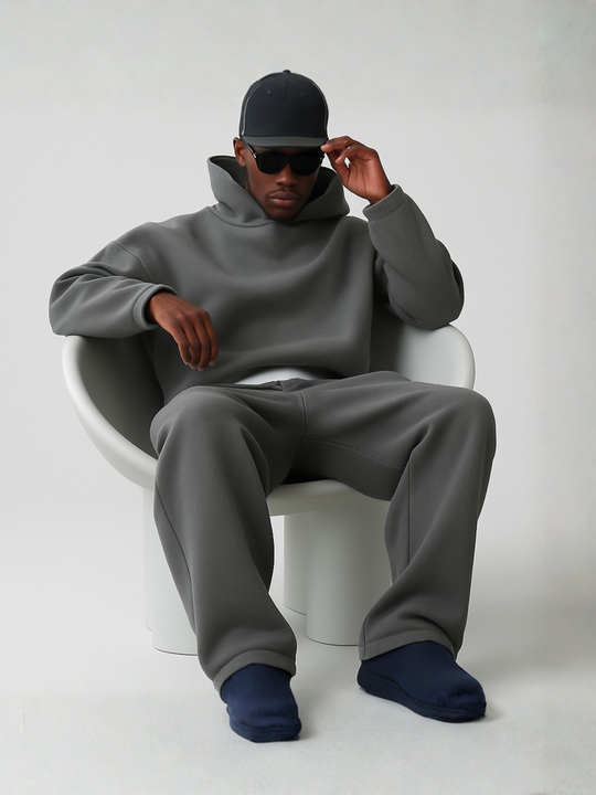 Men's Oversized Hoodie and Jogger Set — Relaxed Fit Casual Tracksuit