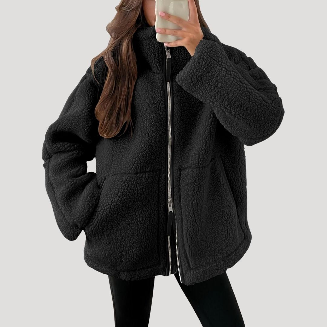 Women's Teddy Fleece Jacket | Zip-Up Winter Jacket with Cosy Fit