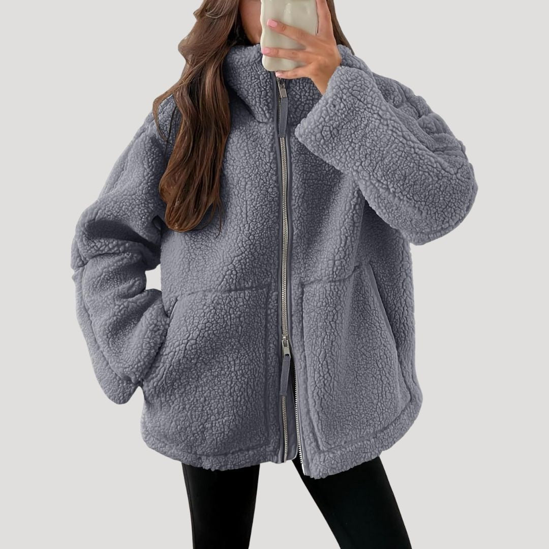 Women's Teddy Fleece Jacket | Zip-Up Winter Jacket with Cosy Fit