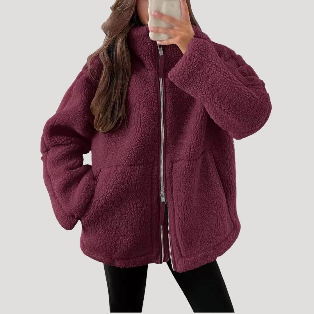 Women's Teddy Fleece Jacket | Zip-Up Winter Jacket with Cosy Fit