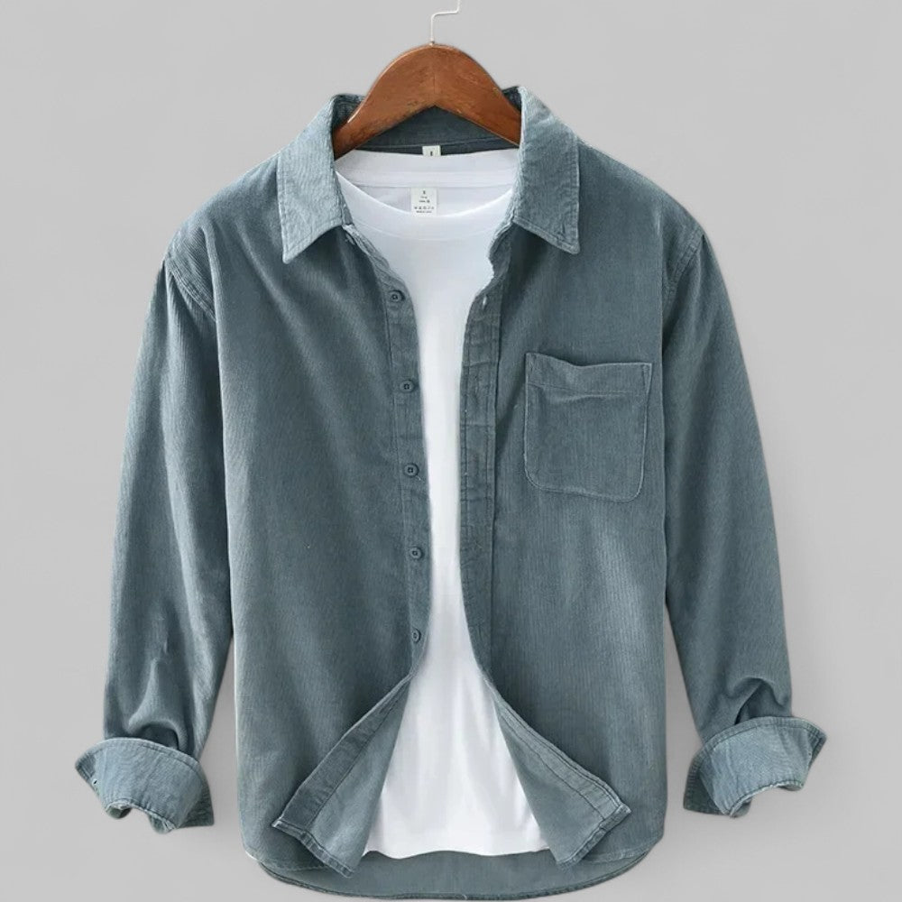 Men's Corduroy Shirt — Soft Texture Relaxed Fit Casual Overshirt