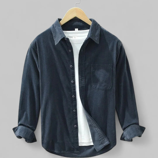 Men's Corduroy Shirt — Soft Texture Relaxed Fit Casual Overshirt