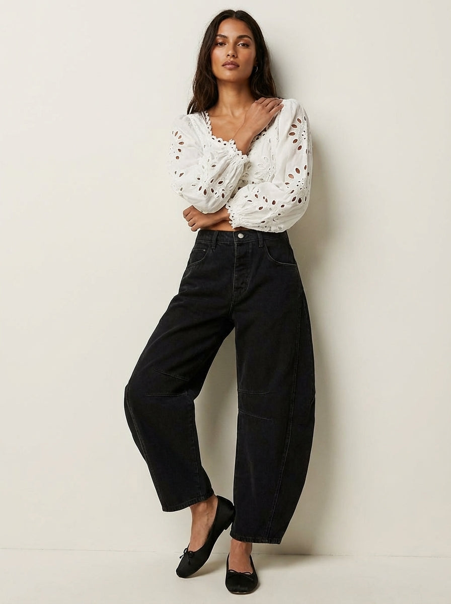 Women's High Waist Baggy Jeans — Relaxed Fit Casual Denim
