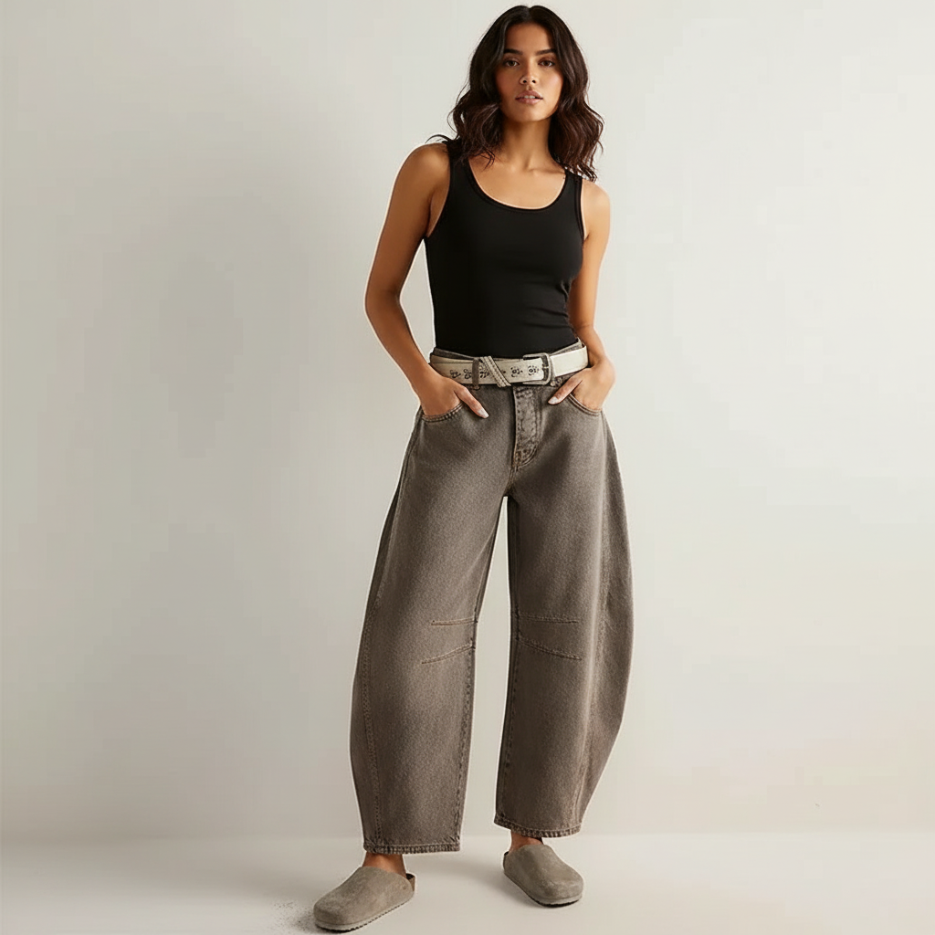 Women's High Waist Baggy Jeans — Relaxed Fit Casual Denim