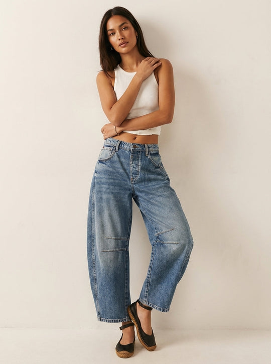 Women's High Waist Baggy Jeans — Relaxed Fit Casual Denim