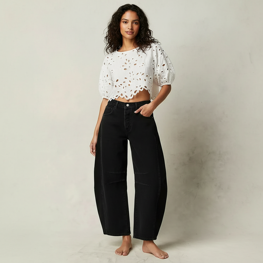 Women's High Waist Baggy Jeans — Relaxed Fit Casual Denim