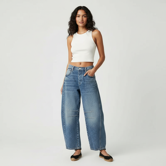 Women's High Waist Baggy Jeans — Relaxed Fit Casual Denim