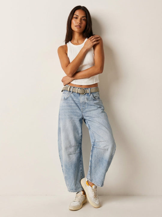 Women's High Waist Baggy Jeans — Relaxed Fit Casual Denim