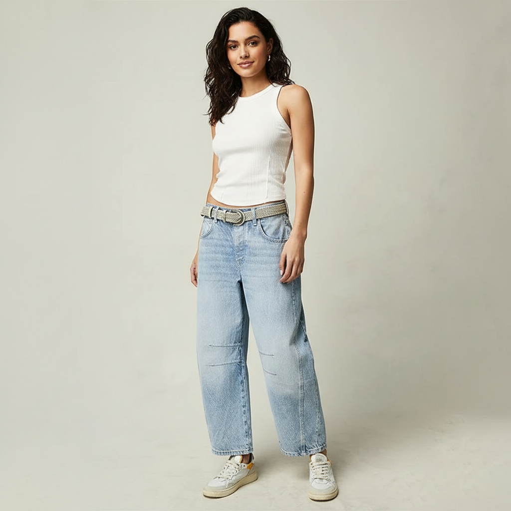 Women's High Waist Baggy Jeans — Relaxed Fit Casual Denim