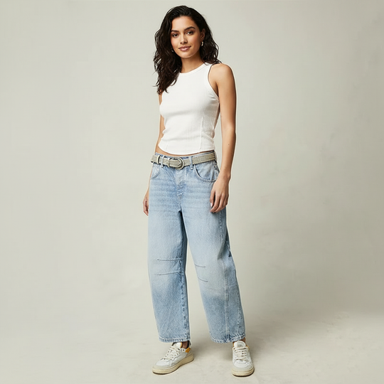 Women's High Waist Baggy Jeans — Relaxed Fit Casual Denim