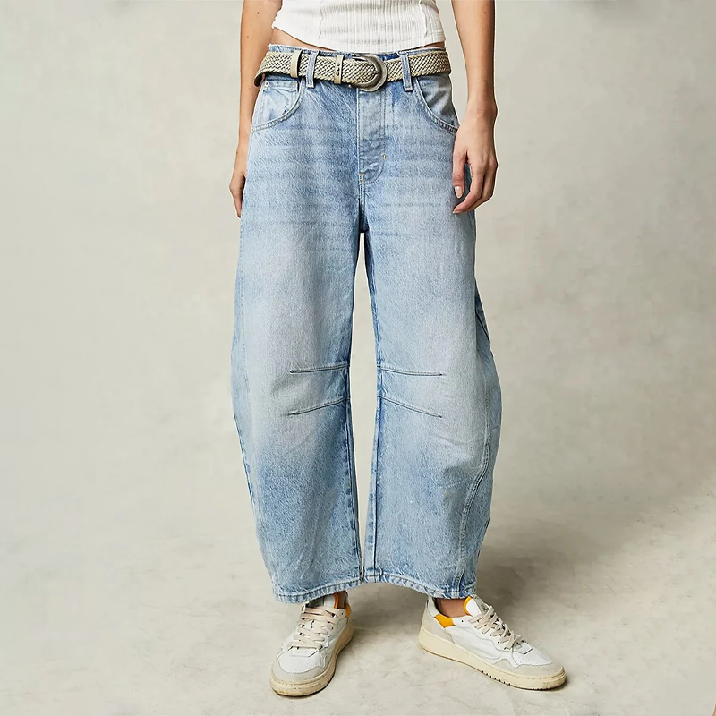 Women's High Waist Baggy Jeans — Relaxed Fit Casual Denim