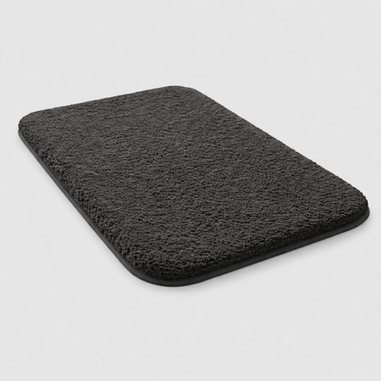 Bath Mat Plush Microfibre - Black