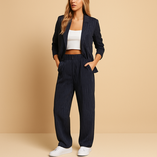 Women’s Blazer and Tailored Trouser Set – Timeless & Refined for Everyday Wear