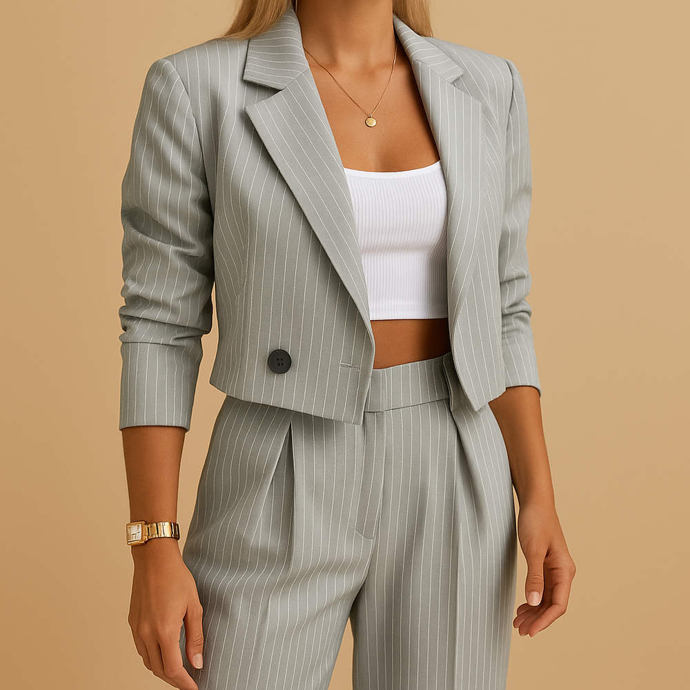 Women’s Blazer and Tailored Trouser Set – Timeless & Refined for Everyday Wear