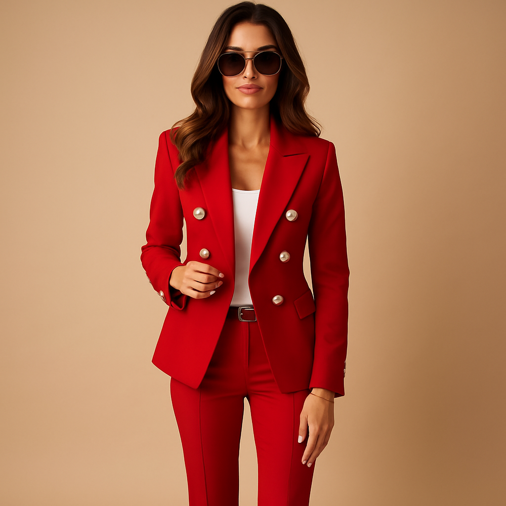 Women’s Blazer and Trouser Suit Set – Elegant & Versatile for Work and Formal Wear
