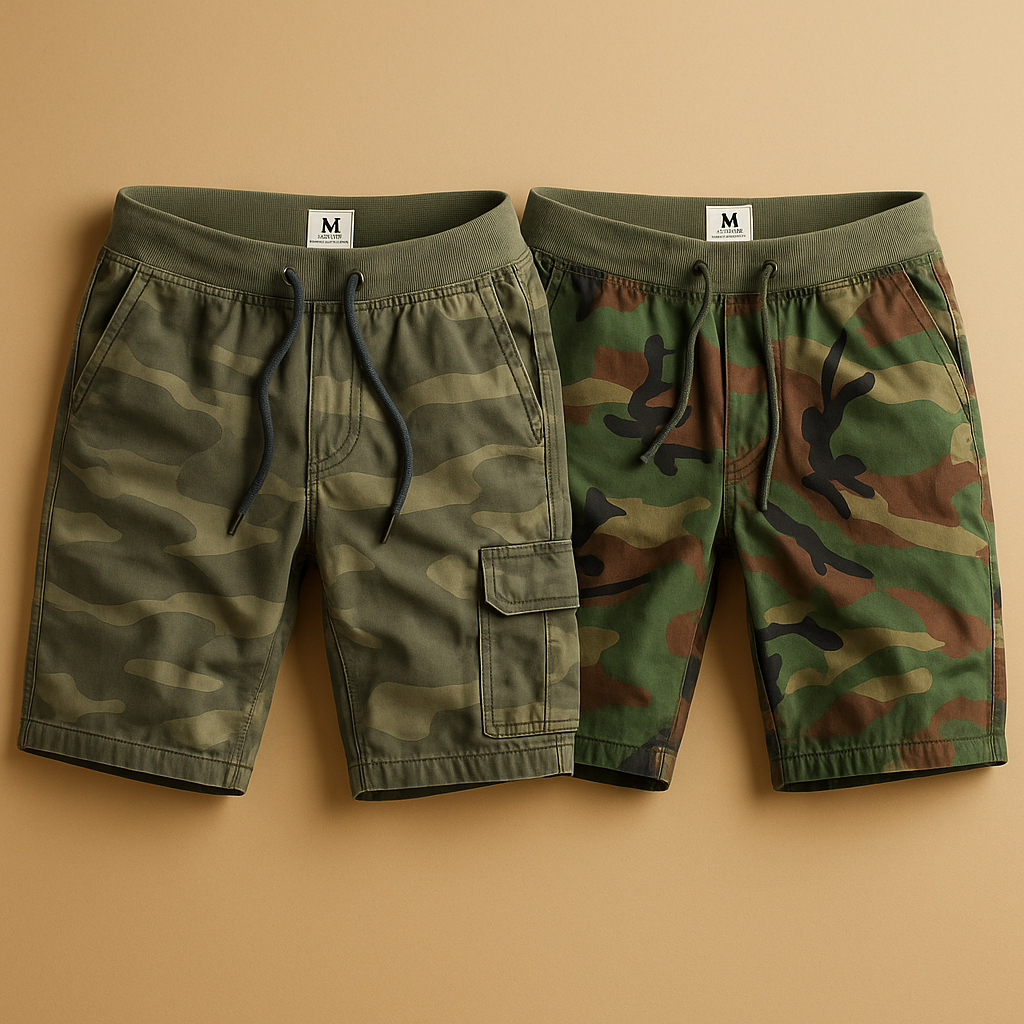 Men’s Camouflage Shorts – Lightweight Cotton for Outdoor & Casual Wear