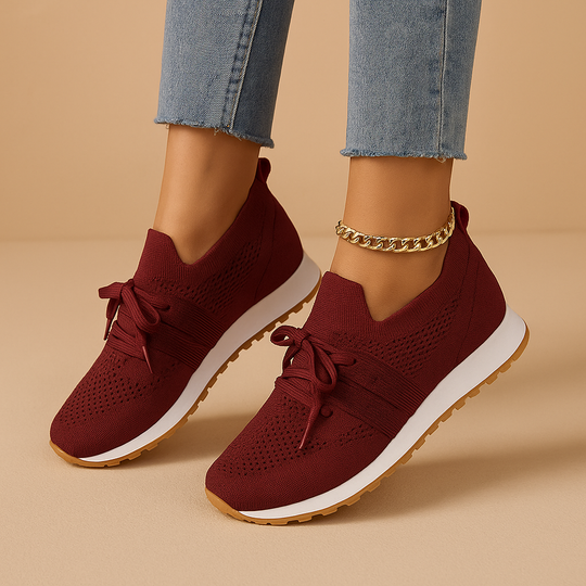 Women’s Breathable Lace-Up Shoes – Lightweight & Comfortable Everyday Wear
