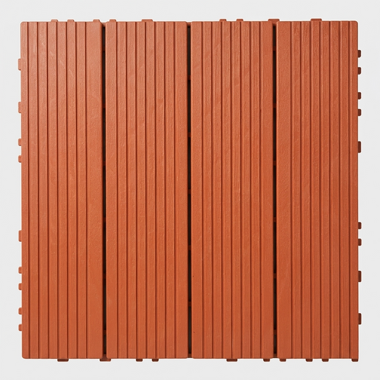 Interlocking Deck Tiles - Brick Red