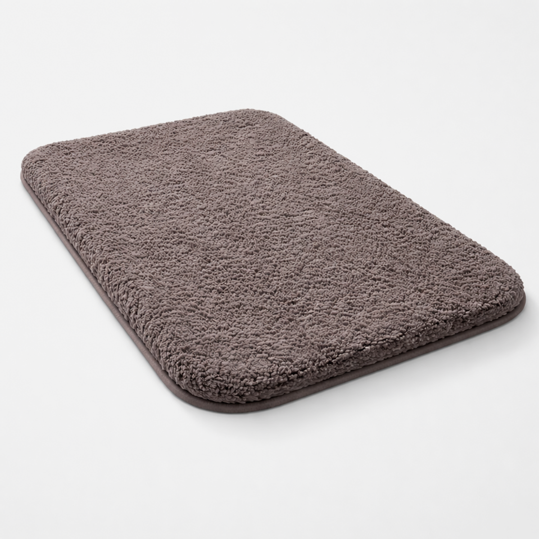Bath Mat Plush Microfibre - Brown