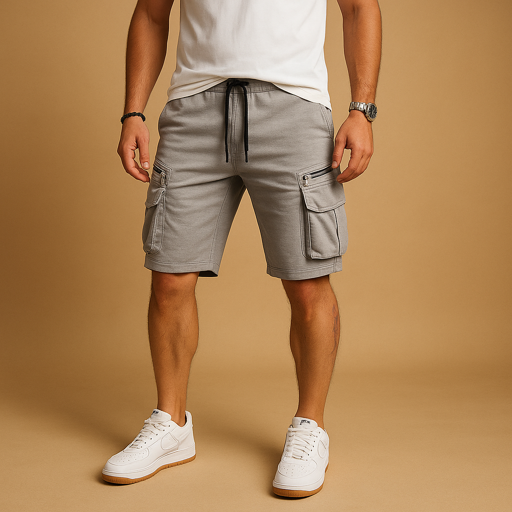 Men’s Cargo Shorts with Drawstring – Relaxed Fit & Practical Everyday Wear