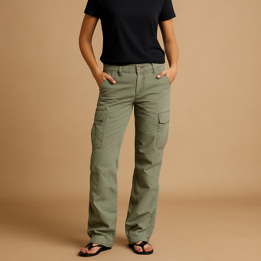 Women’s Casual Cargo Trousers with Pockets – Comfortable & Functional for Everyday Wear