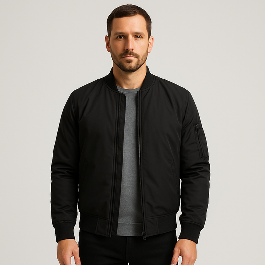 Men's Zip-Up Bomber Jacket | Classic Everyday Style