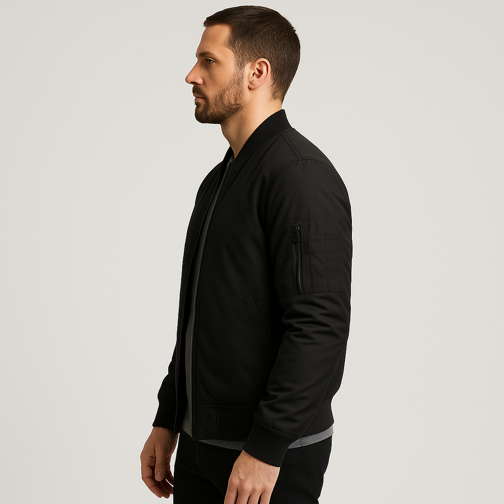 Men's Zip-Up Bomber Jacket | Classic Everyday Style