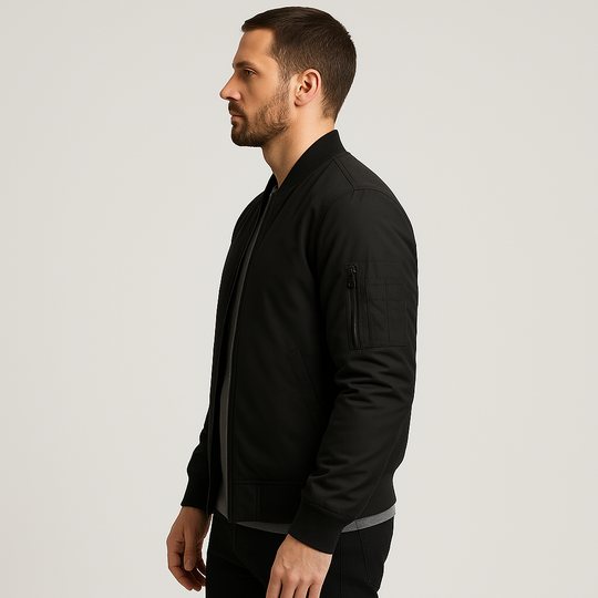 Men's Zip-Up Bomber Jacket | Classic Everyday Style