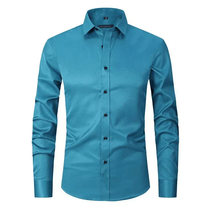 Men’s Wrinkle-Free Long Sleeve Shirt – Classic Button-Up Style