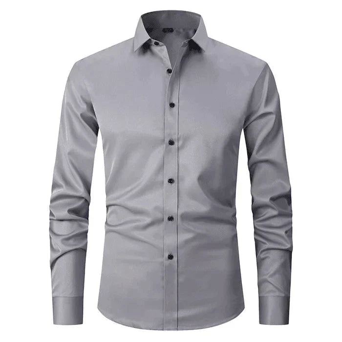 Men’s Wrinkle-Free Long Sleeve Shirt – Classic Button-Up Style