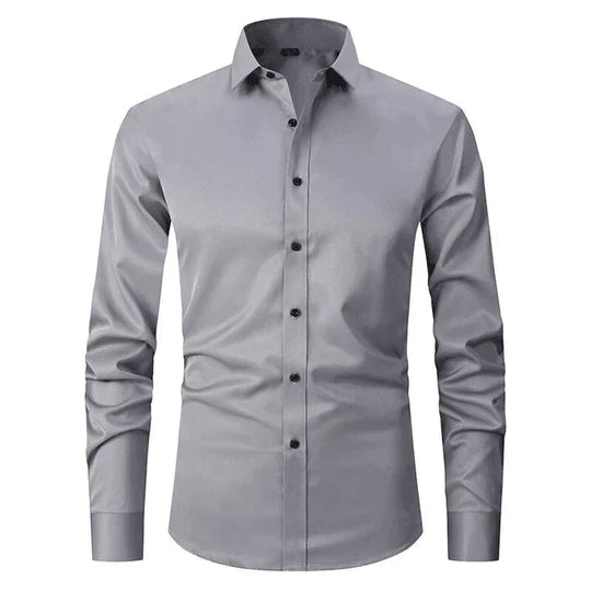 Men’s Wrinkle-Free Long Sleeve Shirt – Classic Button-Up Style