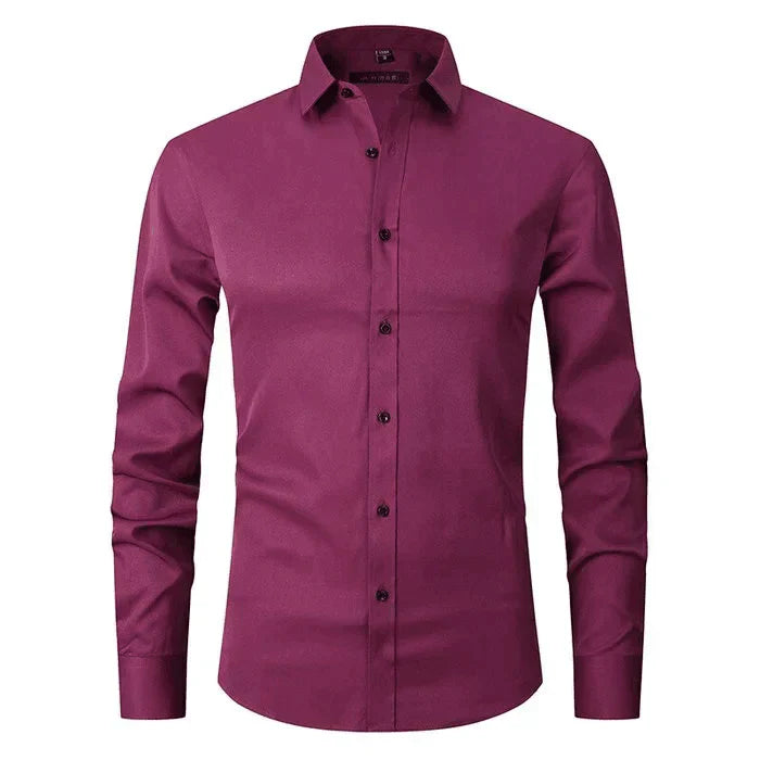 Men’s Wrinkle-Free Long Sleeve Shirt – Classic Button-Up Style