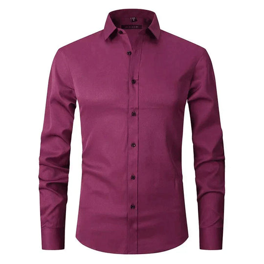 Men’s Wrinkle-Free Long Sleeve Shirt – Classic Button-Up Style