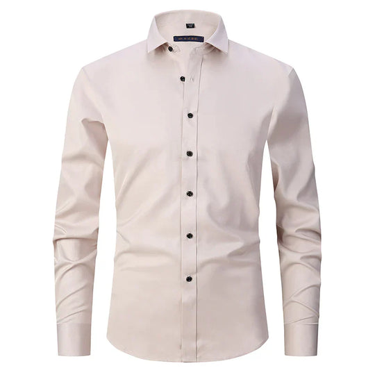 Men’s Wrinkle-Free Long Sleeve Shirt – Classic Button-Up Style