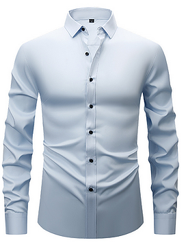 Men’s Wrinkle-Free Long Sleeve Shirt – Classic Button-Up Style