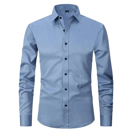 Men’s Wrinkle-Free Long Sleeve Shirt – Classic Button-Up Style