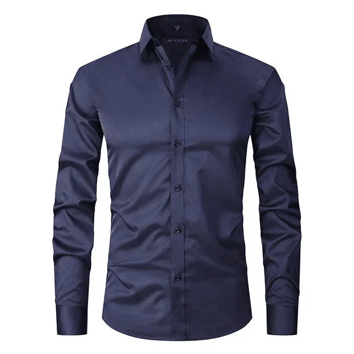 Men’s Wrinkle-Free Long Sleeve Shirt – Classic Button-Up Style