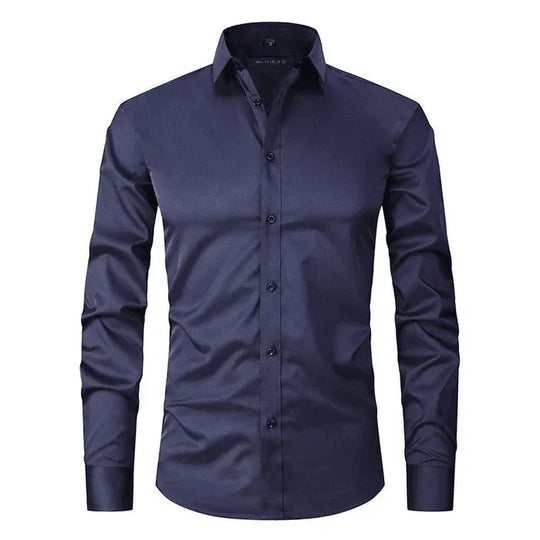 Men’s Wrinkle-Free Long Sleeve Shirt – Classic Button-Up Style