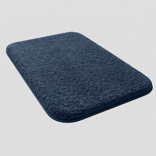 Bath Mat Plush Microfibre - Dark Blue