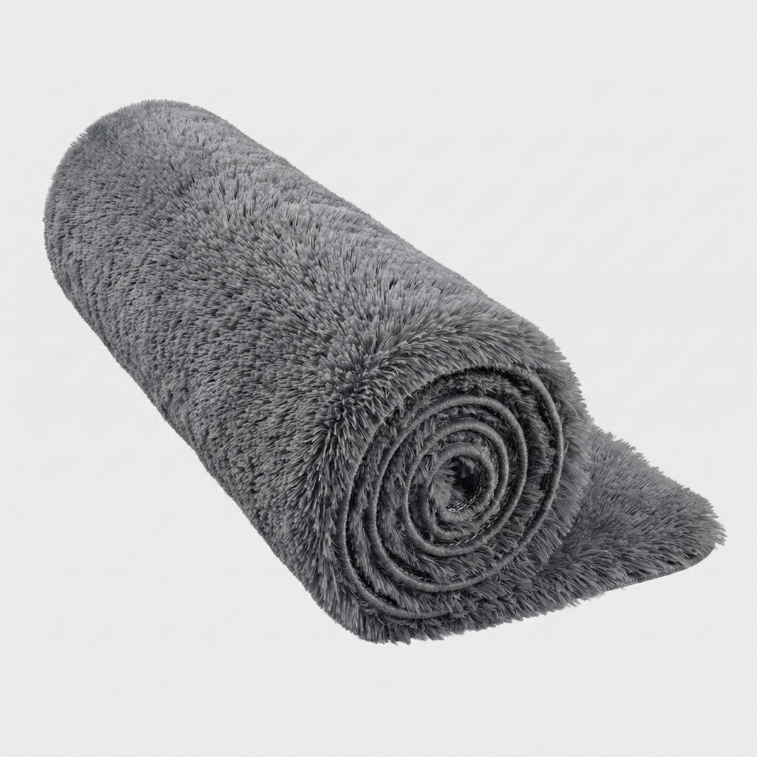 Area Rug with Soft Plush Pile - Deep Grey