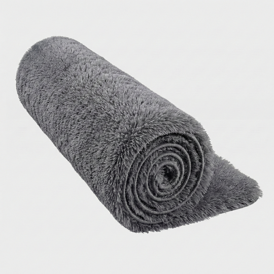 Area Rug with Soft Plush Pile - Deep Grey