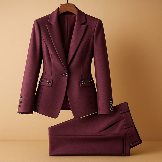 Women’s Elegant Blazer & Trouser Set – Timeless & Versatile for Work and Formal Wear